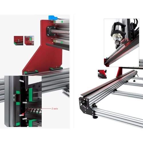 CNC 1515 фреза гравираща машина 1500x1500mm 2.2kW + аксесоари