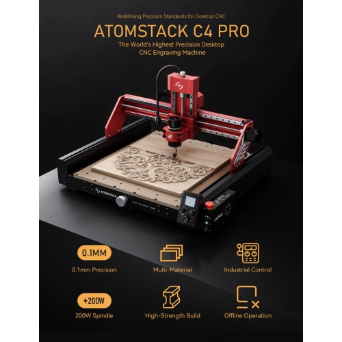 CNC фреза Atomstack C4 Pro + аксесоари